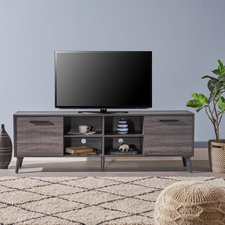 Caernarfon TV Stand for TVs up to 73" Wade Logan® Color: Sonoma Grey Oak