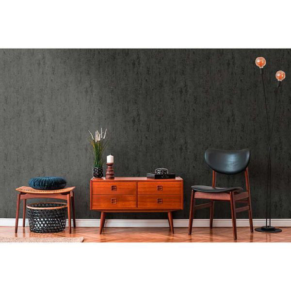 33' L x 21" W Texture Wallpaper Roll 17 Stories Color: Black/Gray Metallic