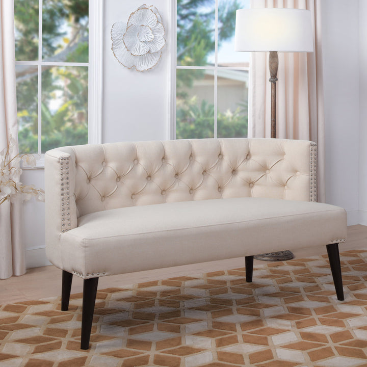 Arborglen 56" Armless Settee House of Hampton® Upholstery Color: Sky Neutral Beige