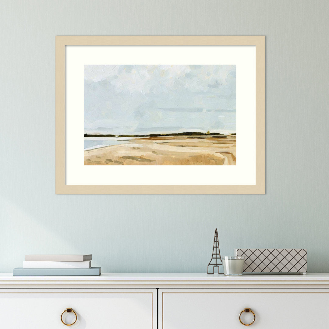 Quiet Coast I by Emma Caroline - Picture Frame Painting Print on Paper Joss & Main Size: 15" H x 20" W Format: Natural Framed Paper