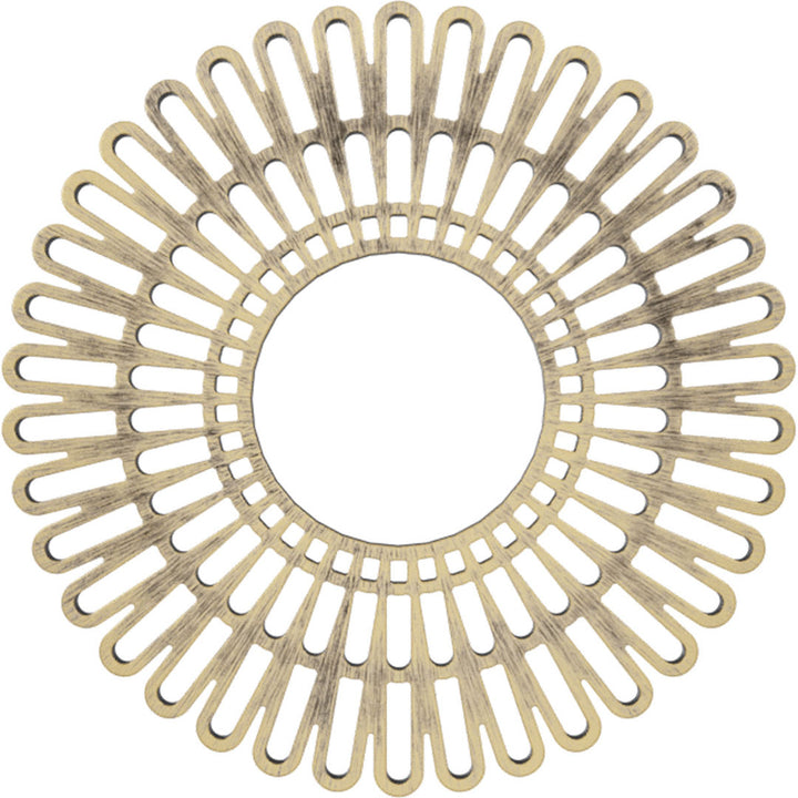 Cornelius Ceiling Medallion Ekena Millwork Color: Antiqued Pale Gold Size: 18" H x 18" W x 0.5" D