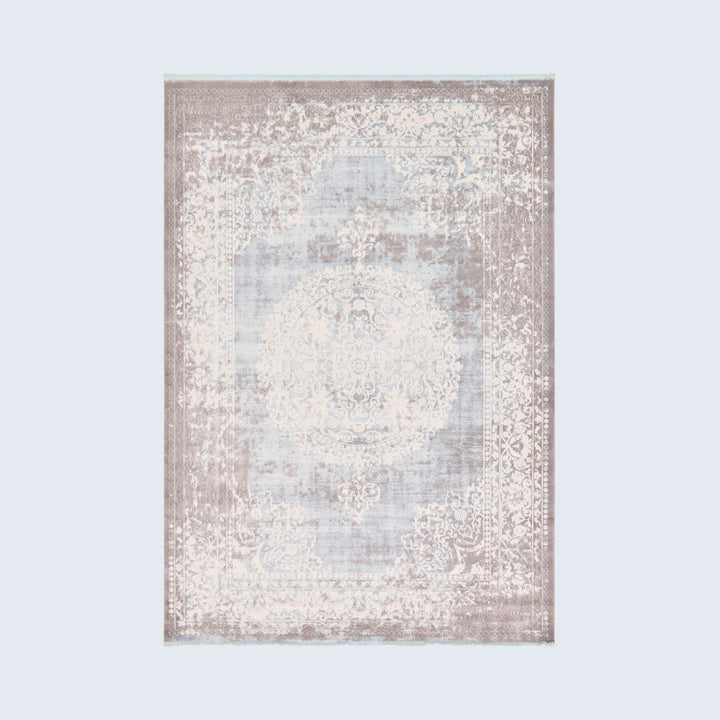 Teadora Gray/Light Blue/Ivory Area Rug Bungalow Rose Rug Size: Rectangle 8' x 11'4"
