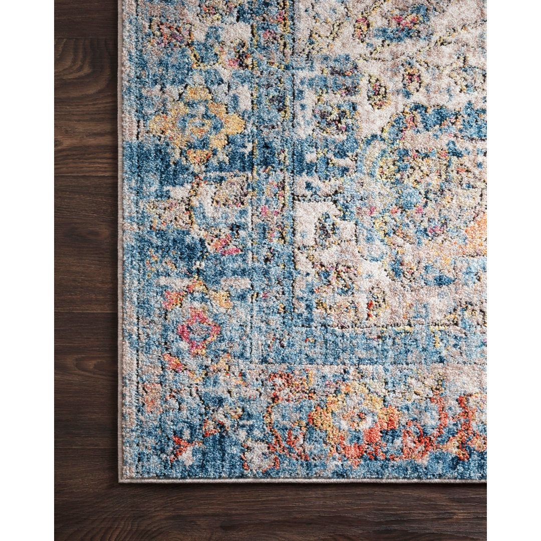 Beauviore Oriental Blue Area Rug Langley Street® Rug Size: Rectangle 7'10" x 10'6"