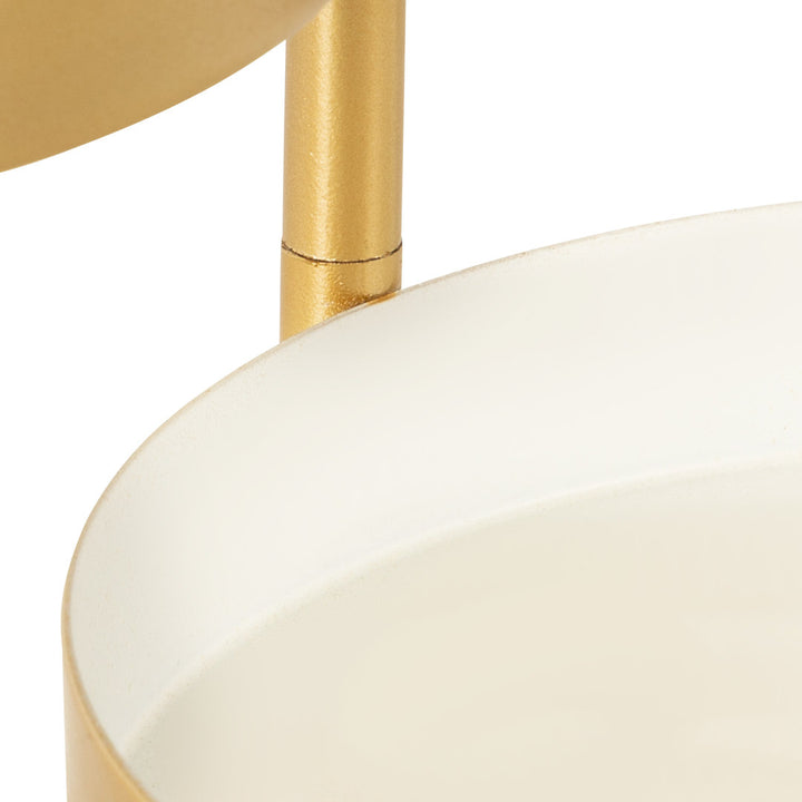 Oquendo Round Multi-tiered Plant Stand Ivy Bronx Color: White/Gold