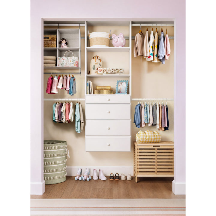Grid 48'' - 96'' Closet System (Can Be Cut To Fit) Dotted Line™ Finish: White