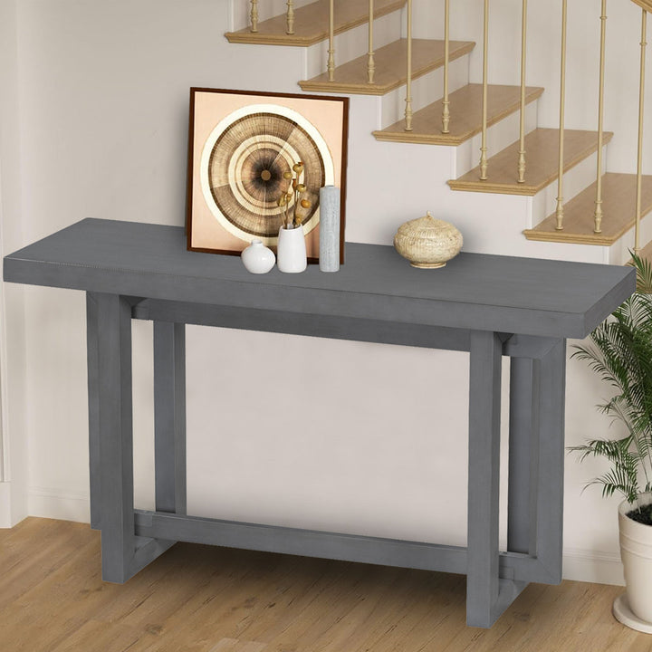 Thedrick 59" Extra Long Entryway Table Console Table 17 Stories Color: Dark Gray