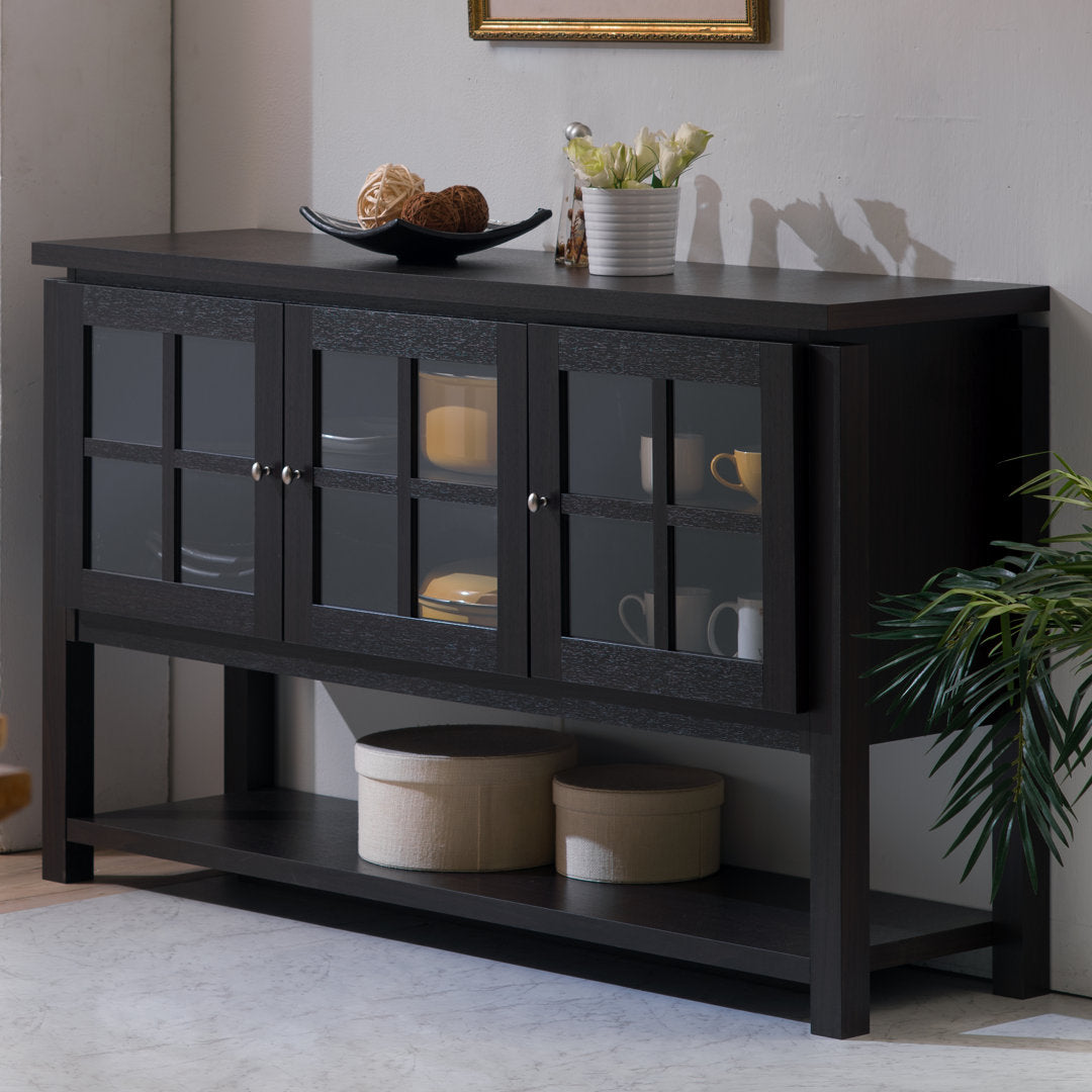 Tyndalls Park Turcotte 59" Wide Buffet Table Laurel Foundry Modern Farmhouse® Color: Black