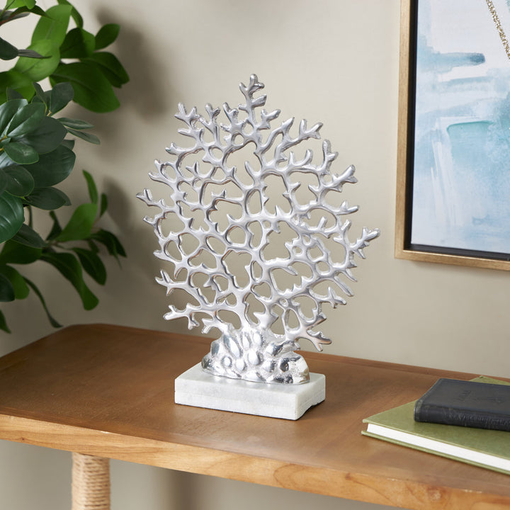 Sizer Aluminum Coral Marble Base Sculpture Highland Dunes