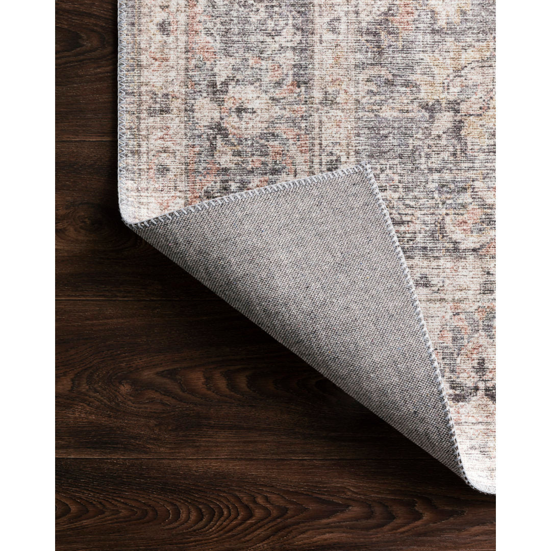 Gelo Oriental Gray/Peach Area Rug Bungalow Rose Rug Size: Rectangle 7'6" x 9'6"
