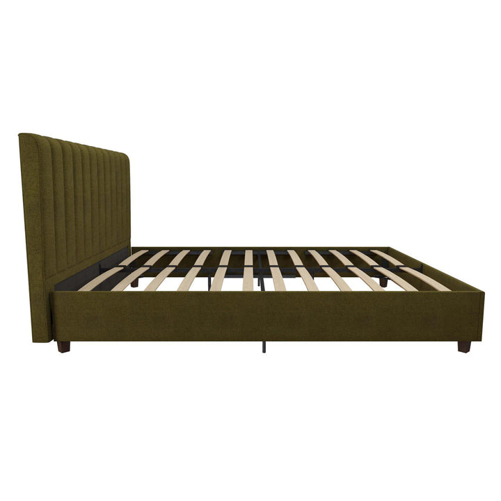 Brittany Tufted Upholstered Platform Bed Novogratz Color: Green Size: Queen