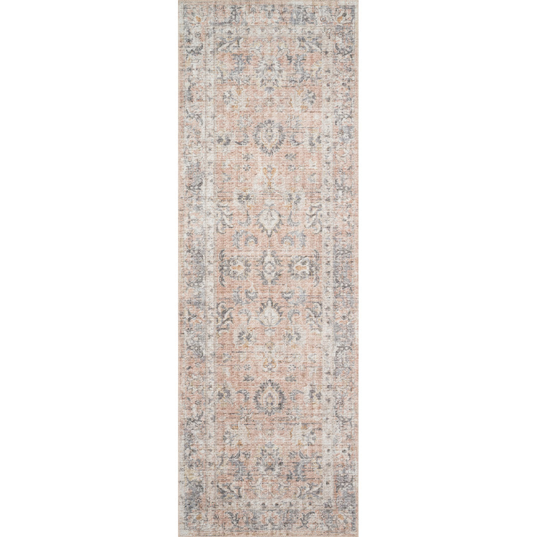 Gelo Oriental Blush/Gray Rug Bungalow Rose Rug Size: Runner 2'6" x 10'