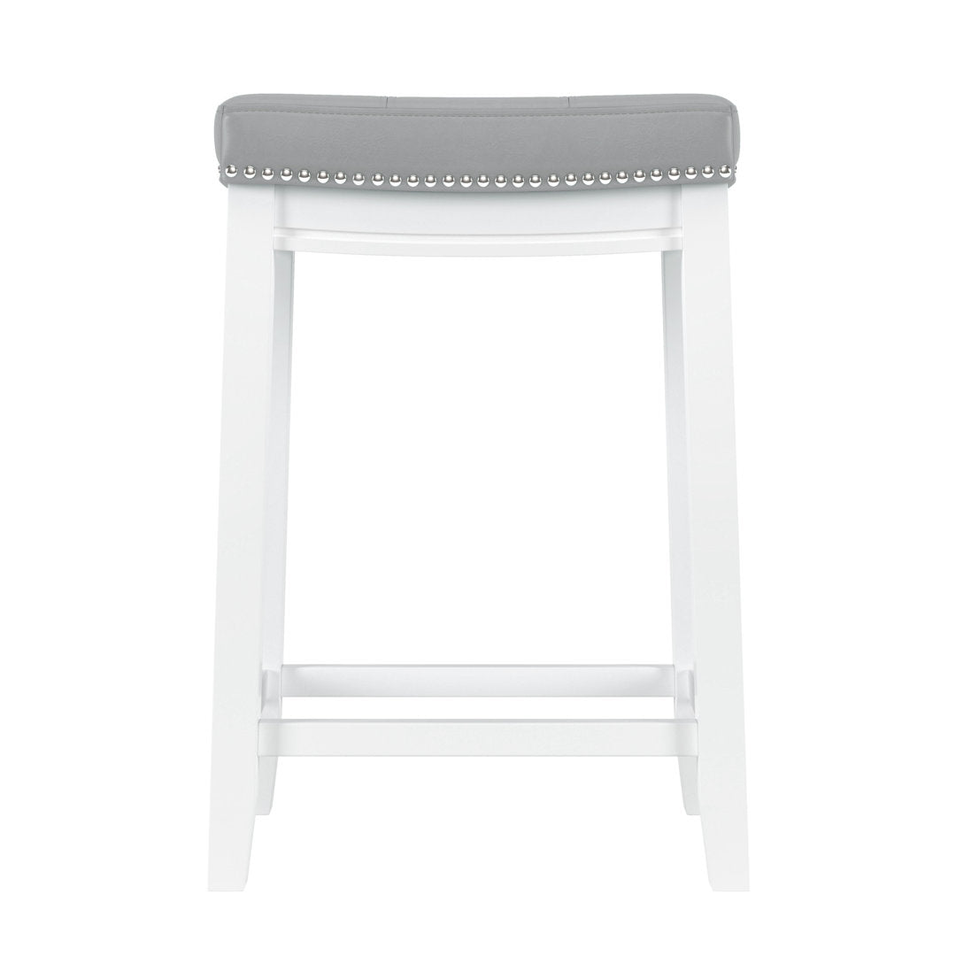 Arlyce Counter & Bar Solid Wood Backless Stool with Upholstered Seat Lark Manor™ Seat Height: Counter Stool (26.5" Seat Height)