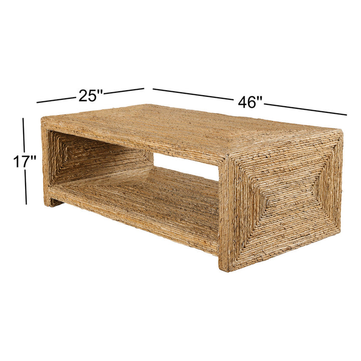 Evana Open Storage Woven Coffee Table Birch Lane™