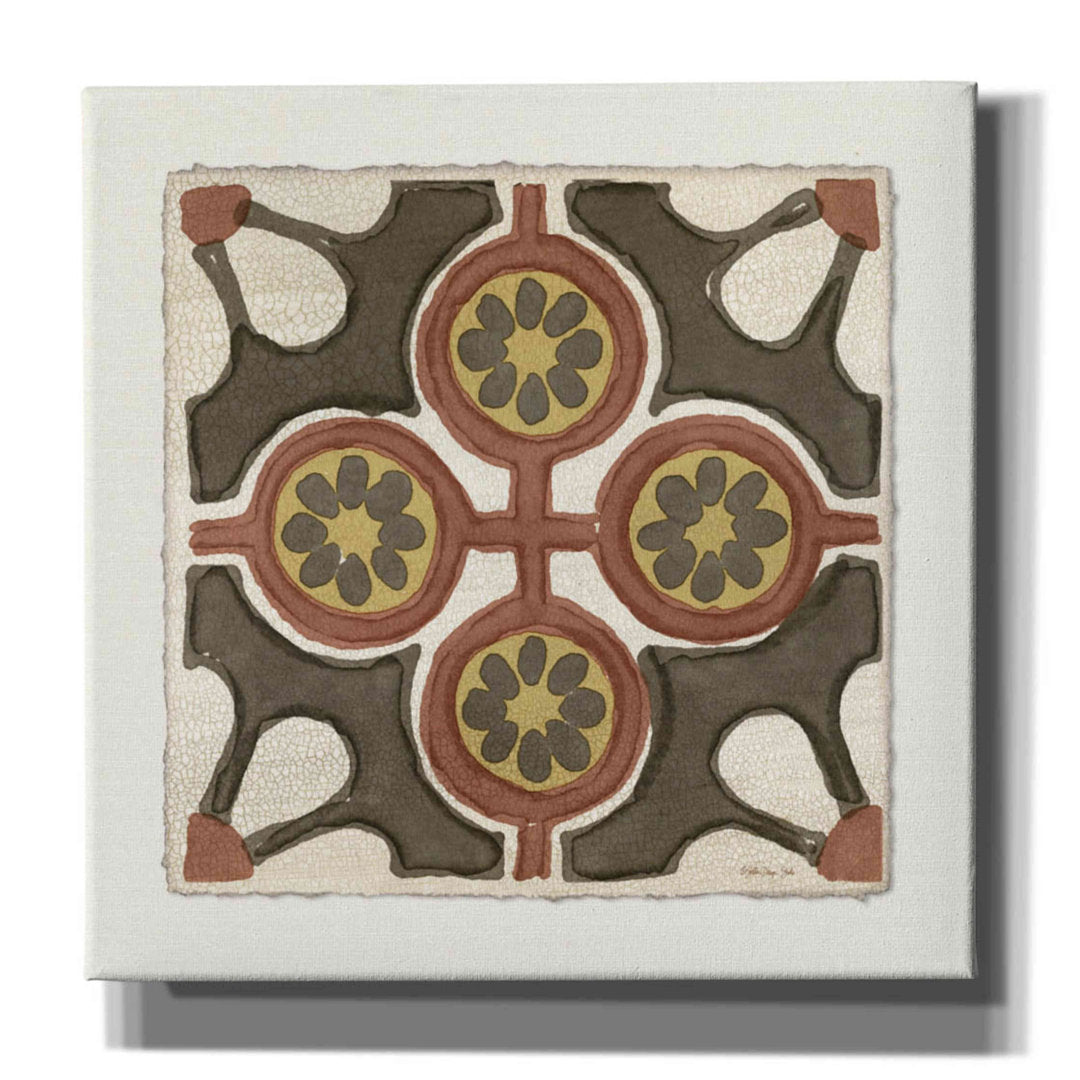 Moroccan Tile Pattern II by Stellar Design Studio - Wrapped Canvas Painting Bungalow Rose Size: 18" H x 18" W x 0.75" D
