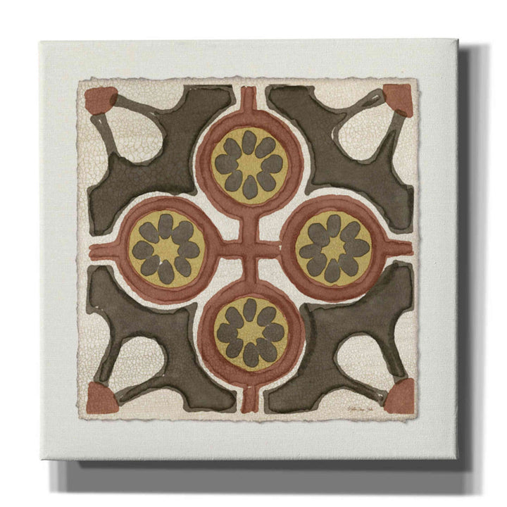 Moroccan Tile Pattern II by Stellar Design Studio - Wrapped Canvas Painting Bungalow Rose Size: 18" H x 18" W x 0.75" D