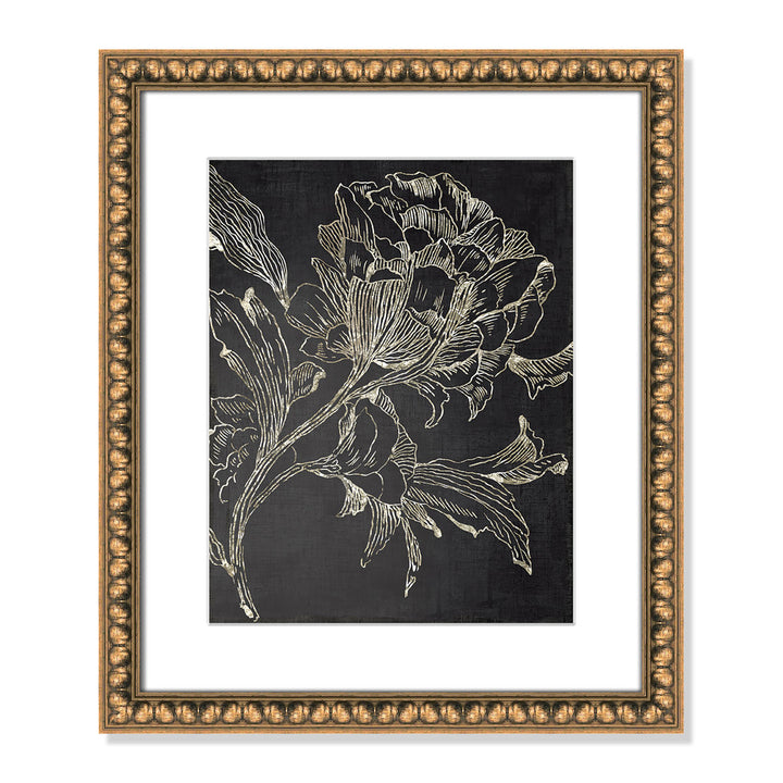 Golden Flower Folklore I by Asia Jensen - Picture Frame Graphic Art Print Joss & Main Size: 20" H x 17" W Format: Gold Bead Framed