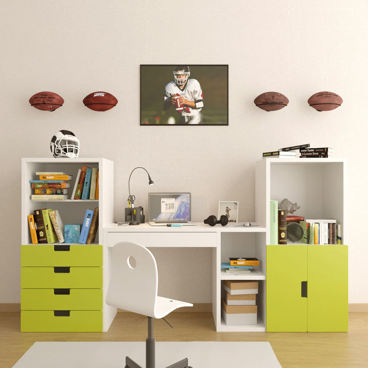 Ixelles Football Wall Mounted Sports Rack (Set of 2) Rebrilliant