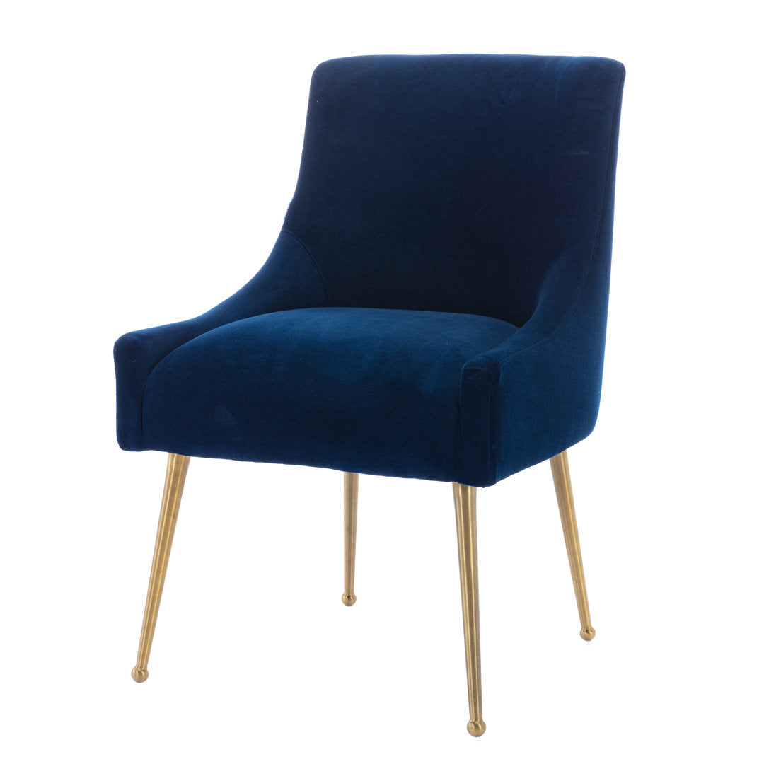 Magallanes Velvet Upholstered Side Chair (Set of 2) Willa Arlo™ Interiors Upholstery Color: Navy