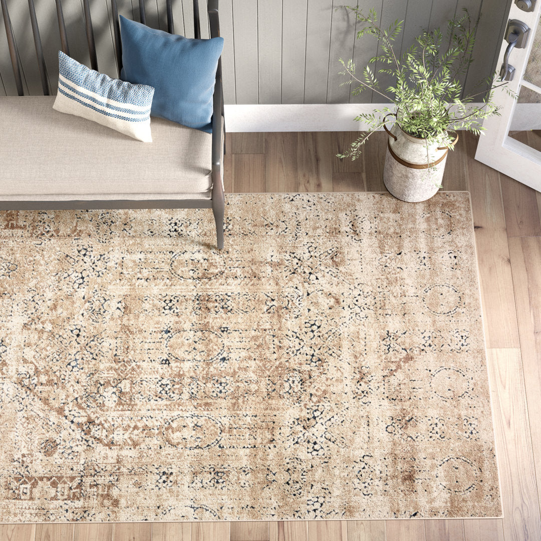 Arleaner Oriental Area Rug in Beige Lark Manor™ Rug Size: Rectangle 8' x 10'