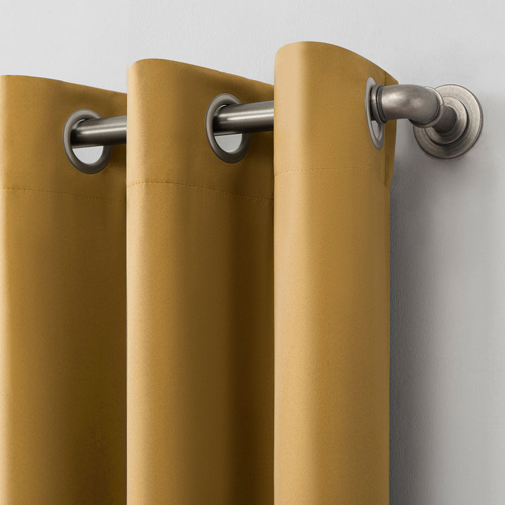 Wayfair Basics Blackout Grommet Curtain Panel Wayfair Basics® Curtain Color: Gold Size per Panel: 40" W x 63" L