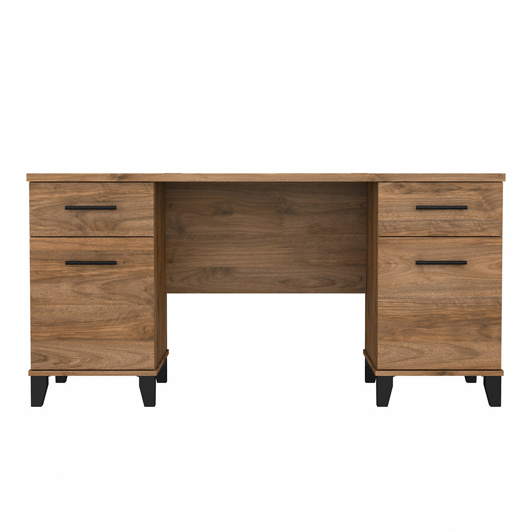 Magomed Executive Desk Gracie Oaks Color: Fresh Walnut