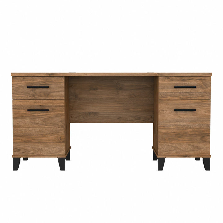 Magomed Executive Desk Gracie Oaks Color: Fresh Walnut