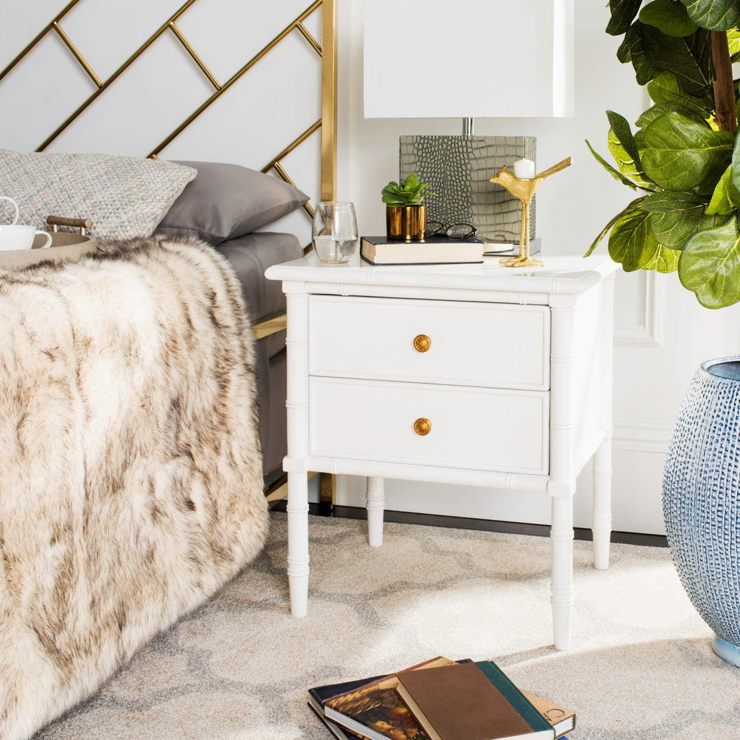Monserrat 2 - Drawer Nightstand Willa Arlo™ Interiors Color: White
