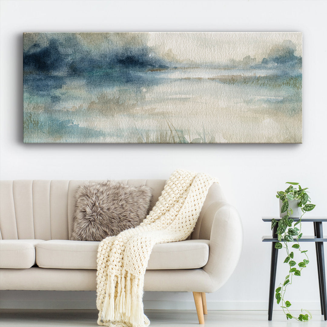Still Evening Waters II - Wrapped Canvas Print Wade Logan® Size: 20" H x 50" W x 1.5" D