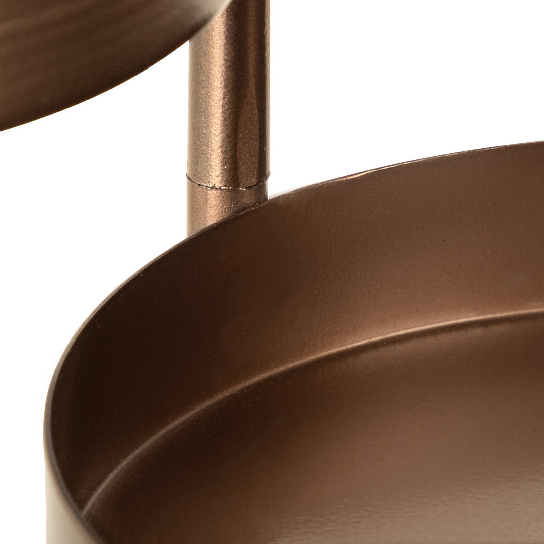 Oquendo Round Multi-tiered Plant Stand Ivy Bronx Color: Bronze