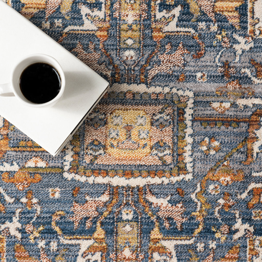 Windmere Traditional Oriental Medallion Rust/Brick/Navy Area Rug Langley Street® Rug Size: Runner 2'6" x 12'