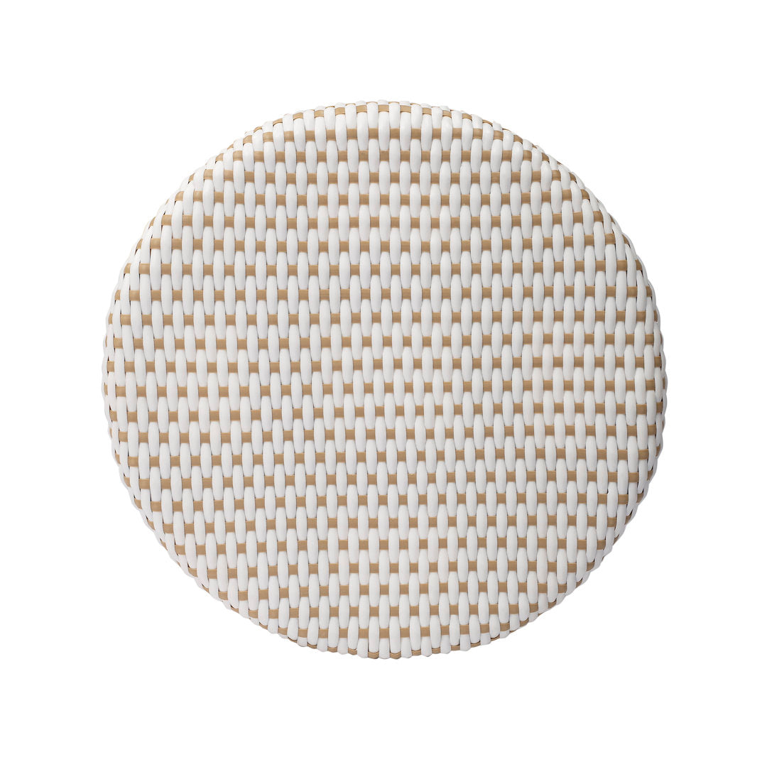 Alastair Bar & Counter Stool Birch Lane™ Color: White/Tan Dot/Natural Rattan Frame Seat Height: Counter Stool (24" Seat Height)