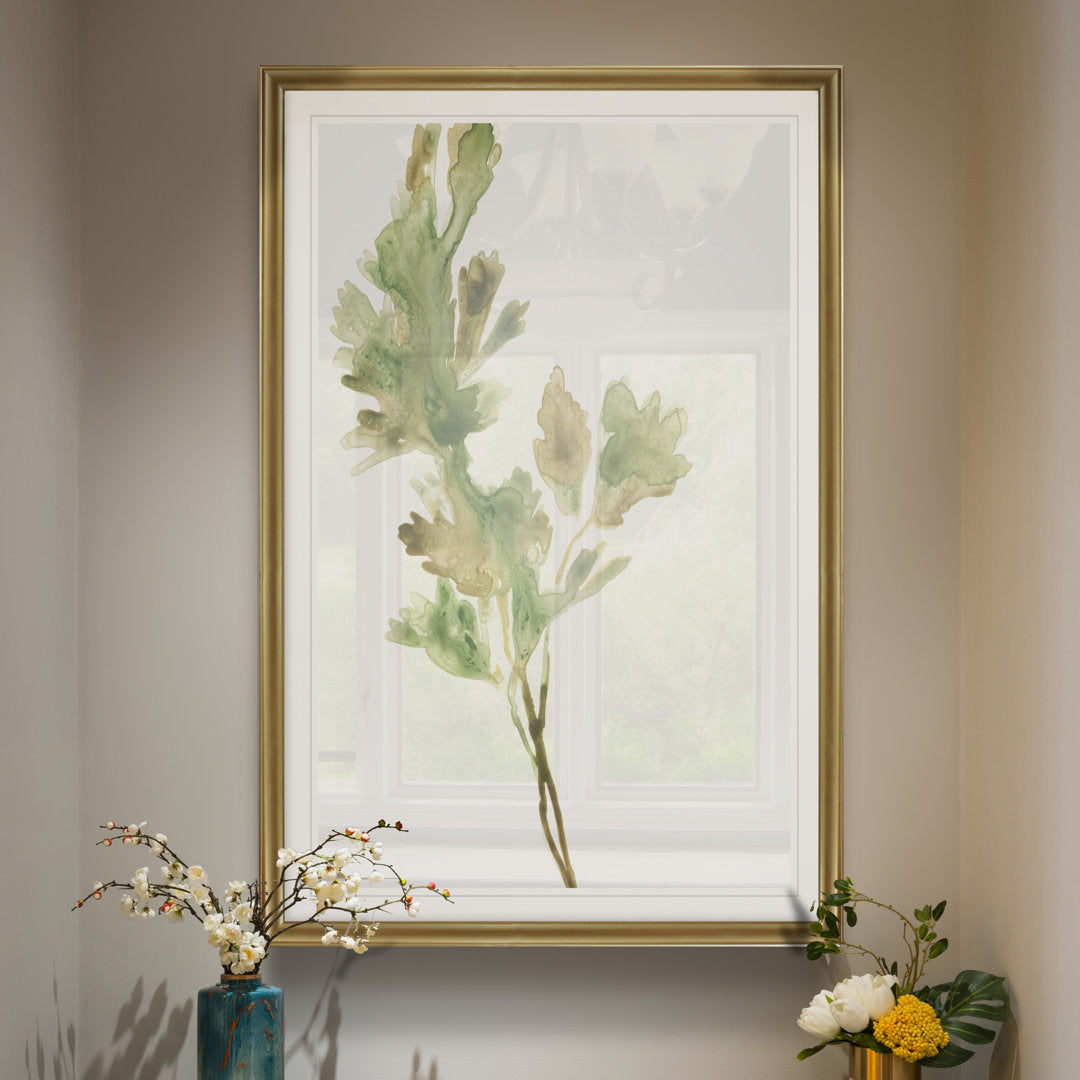 Earthtone Herbs I' Painting on Canvas Gracie Oaks Size: 26.5" H x 36.5" W x 1.5" D Format: Gold Framed