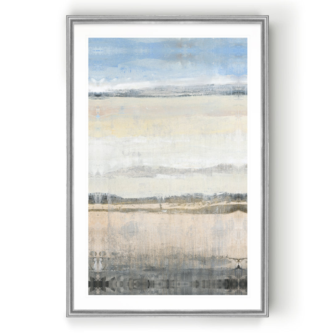 E Transitional Space I' - Print on Canvas Wade Logan® Size: 22.5" H x 30.5" W x 1.5" D Format: Silver Framed