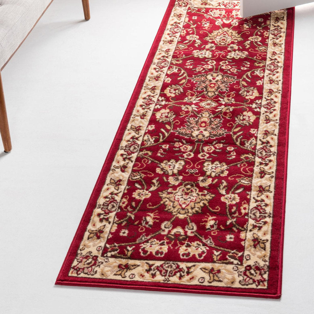 Bhatari Oriental Burgundy Area Rug Winston Porter Rug Size: Runner 2'7" x 10'