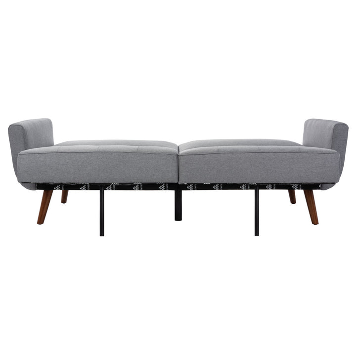 Futton 82.3" Tufted Back Convertible Sofa Corrigan Studio® Color: Stone Fabric: Linen