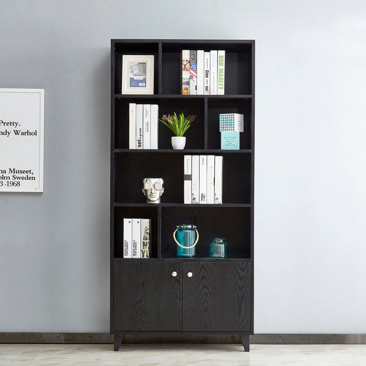 Rathore 68" H x 31.5" W Standard Bookcase Ebern Designs Color: Black