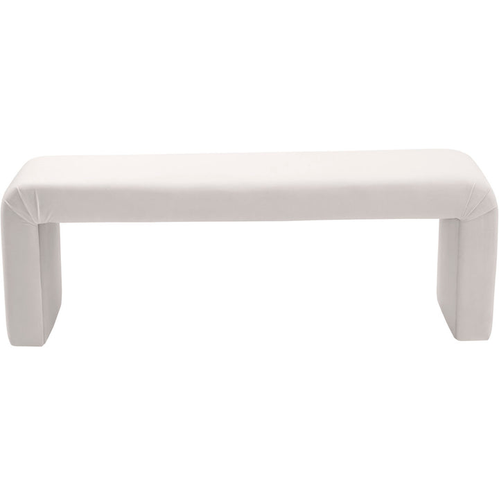 Edenborn Upholstered Bench Latitude Run® Upholstery: Cream Velvet