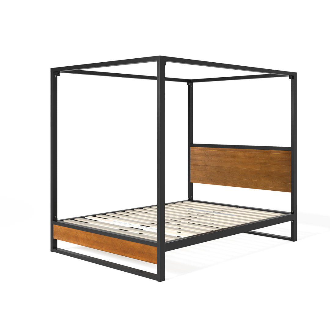 Lazio Canopy Bed Wade Logan® Size: Queen