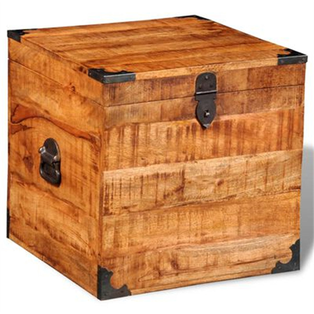 Storage Chest Cubic Rough Mango Wood Williston Forge