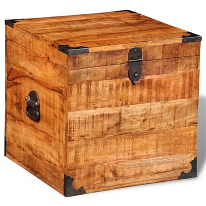 Storage Chest Cubic Rough Mango Wood Williston Forge