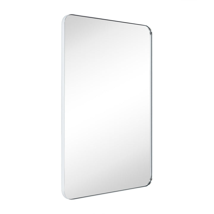 Kengston Modern & Contemporary Rectangular Bathroom Vanity Mirrors 17 Stories Size: 36" x 24" Finish: Chrome