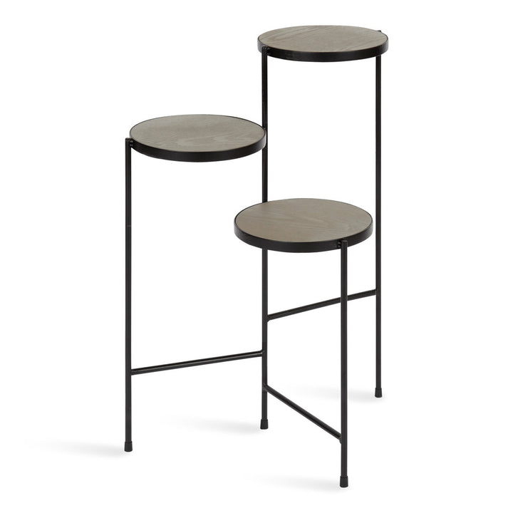 Logan Square Round Multi-Tiered Solid Wood Plant Stand Mercury Row® Color: Gray