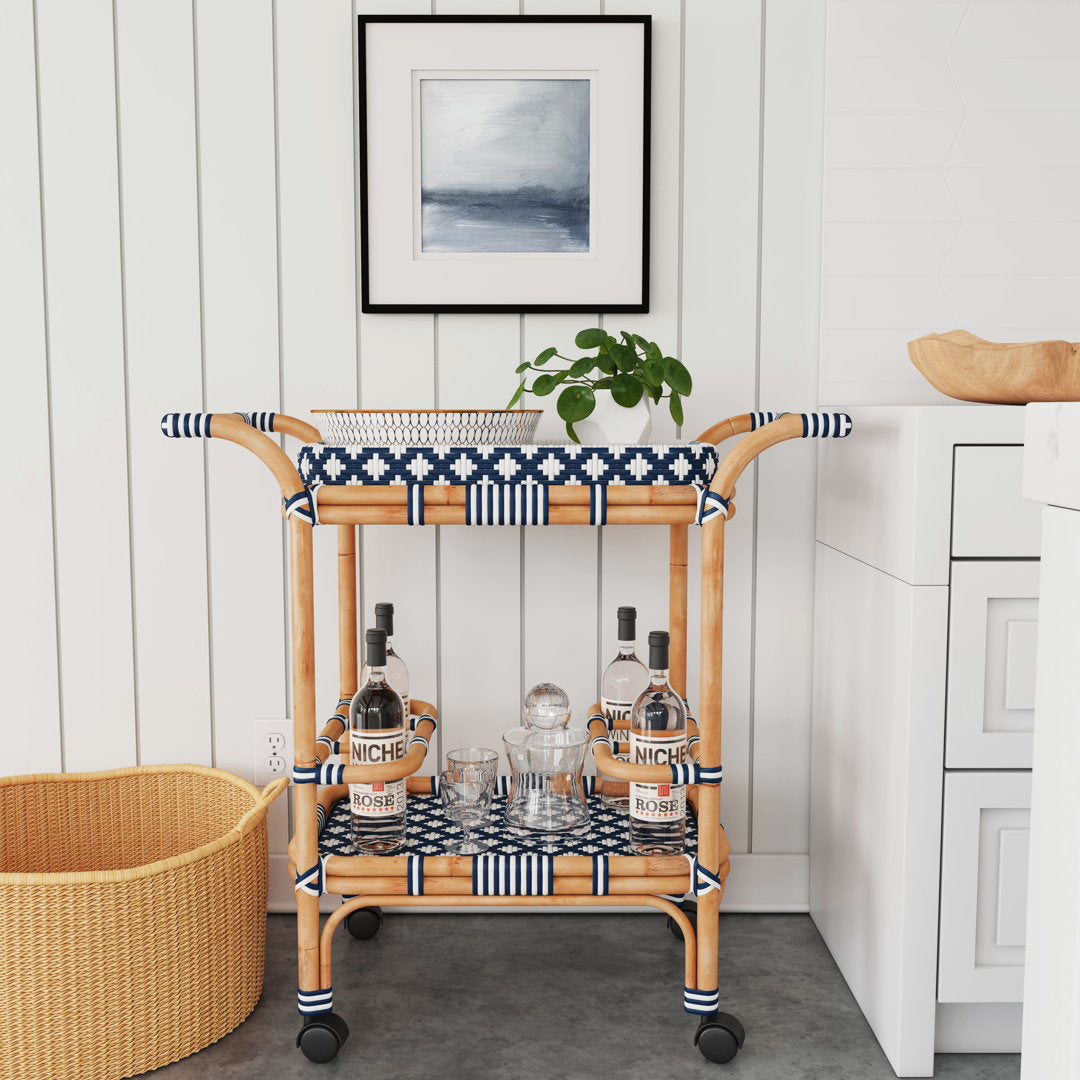 Domenica Bar Cart Joss & Main Top Color: Blue/white