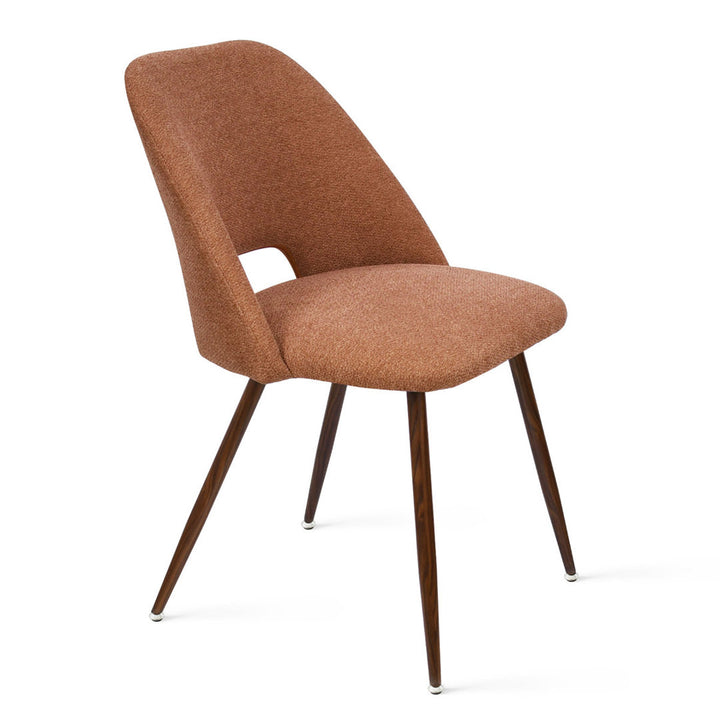 Aunnika Upholstered Walnut Dining Chairs, Set Of 4 (Set of 4) Wade Logan® Upholstery Color: Terra