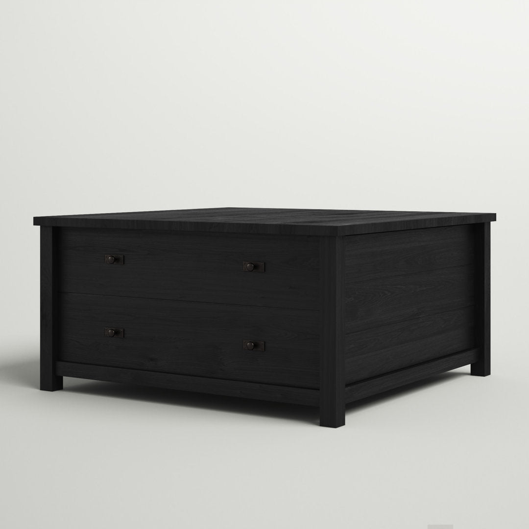 Samons Coffee Table with Storage Andover Mills™ Table Top Color: Raven Oak, Table Base Color: Raven Oak