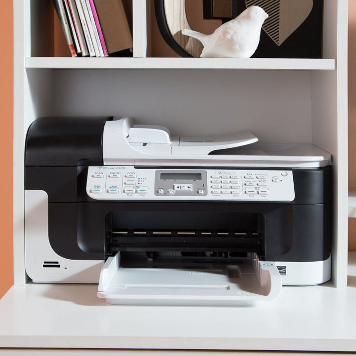 Annexe Desk with Hutch South Shore Color: White