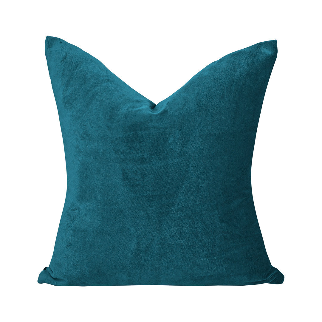 Velvet Throw Square Pillow Cover (Set of 2) Lilijan Home & Curtain Color: 34 Midnight Green Size: 16" x 16"
