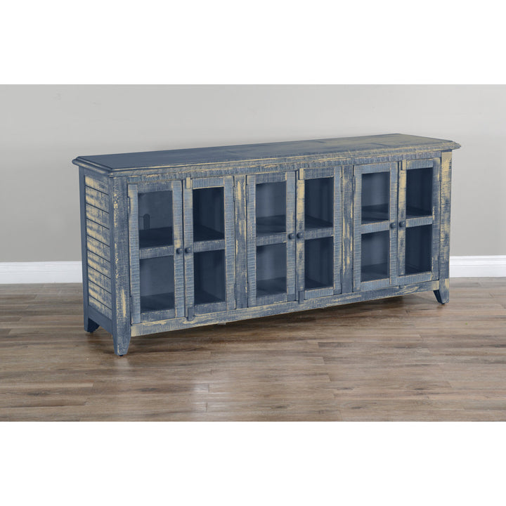 Shweta TV Stand for TVs up to 78" Beachcrest Home™ Color: Ocean Blue