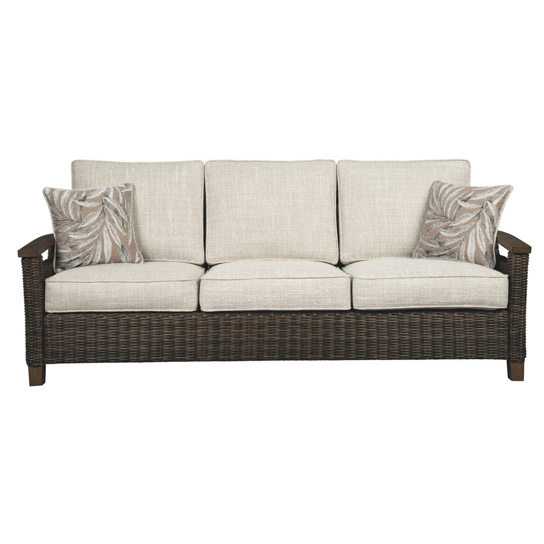 Estill Patio Sofa with Cushions Highland Dunes