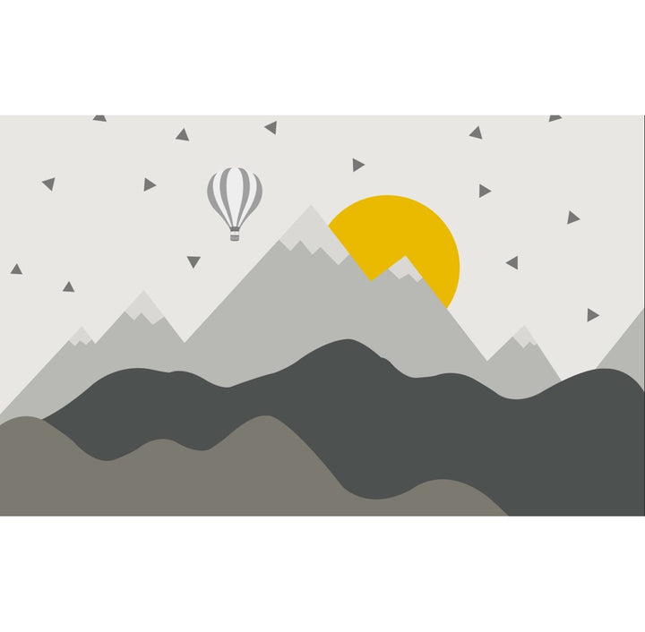 Aitken Peel And Stick Hot Air Balloon Kids Mountain Wallpaper Redwood Rover Size: 4" W x 72" L